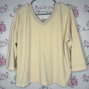 Part two leisure top long sleeve soft buttery velour velvet teddy sweater pastel